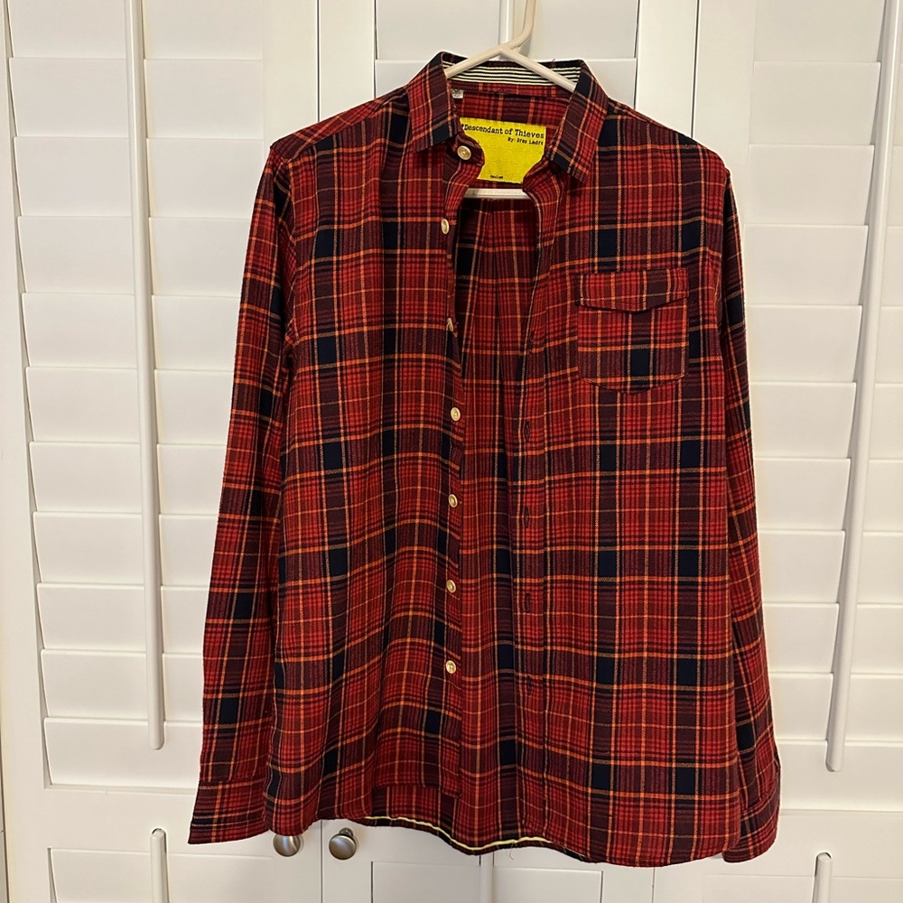 Red orange flannel